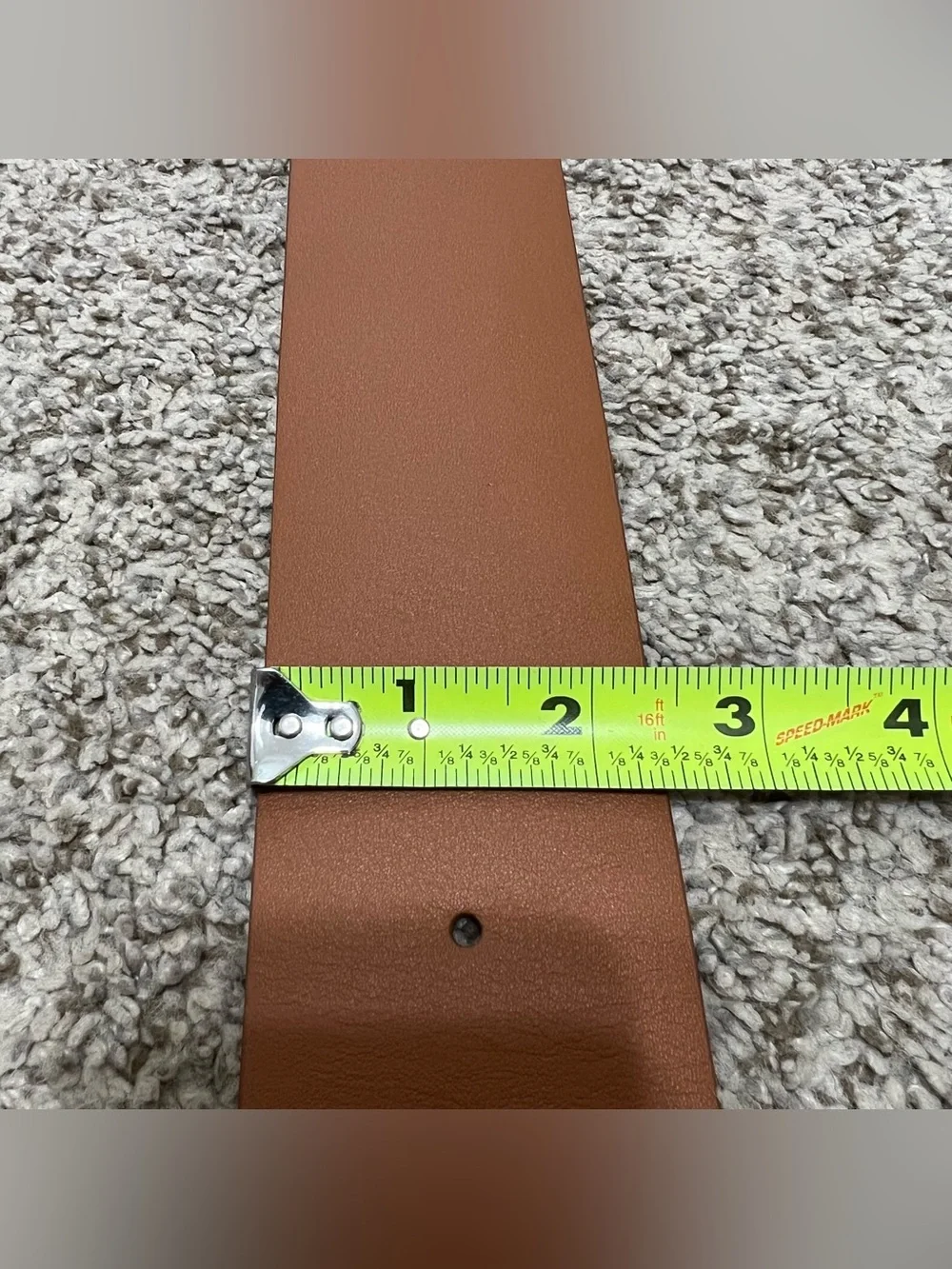J. Crew Women’s Wide Brown Leather Belt with Gold-Tone Buckle Size Small